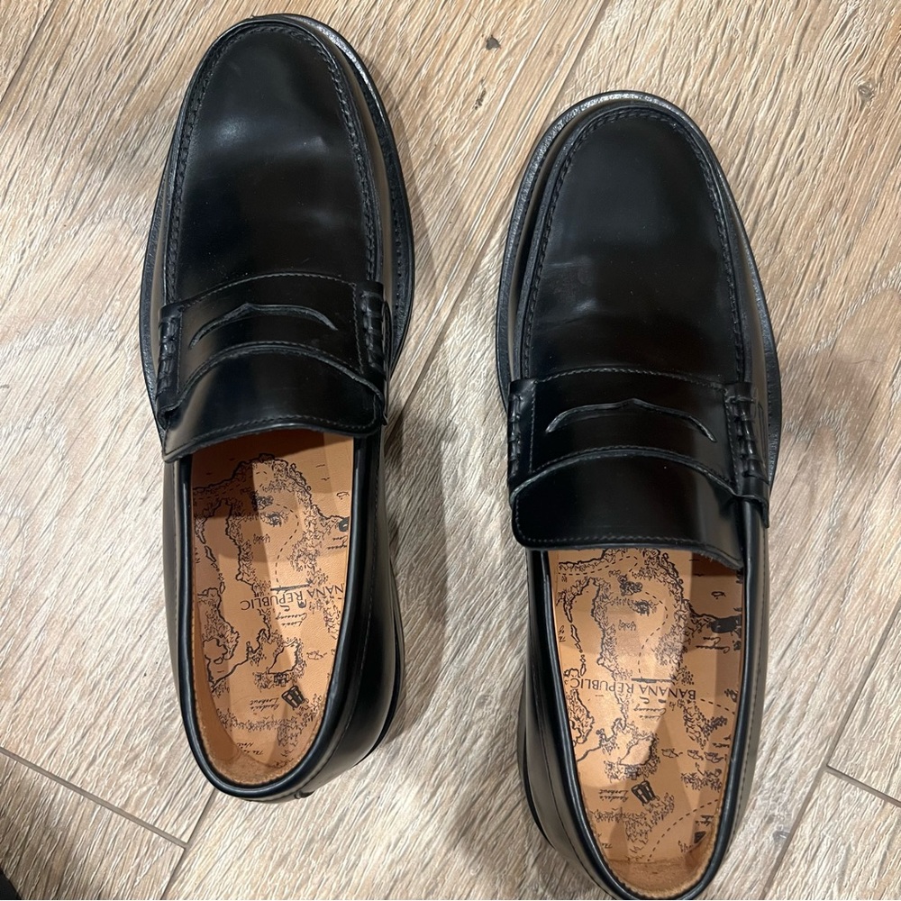 BANANA REPUBLIC LEATHER "NAVARRE PENNY LOAFER" MEN'S SIZE 7 WOMEN'S 8.5 - Picture 14 of 14